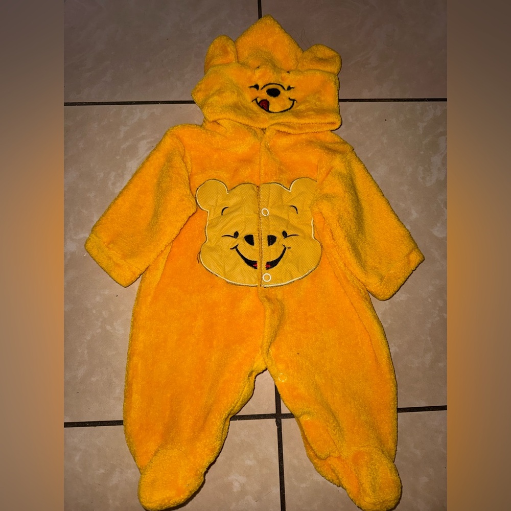 Yellow Bear-Themed Kids One Piece